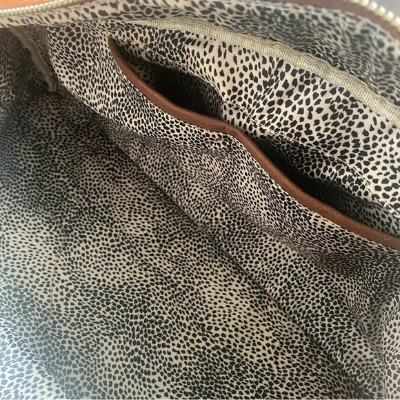 Cognac Faux Leather Weekender bag - Picture 6 of 12